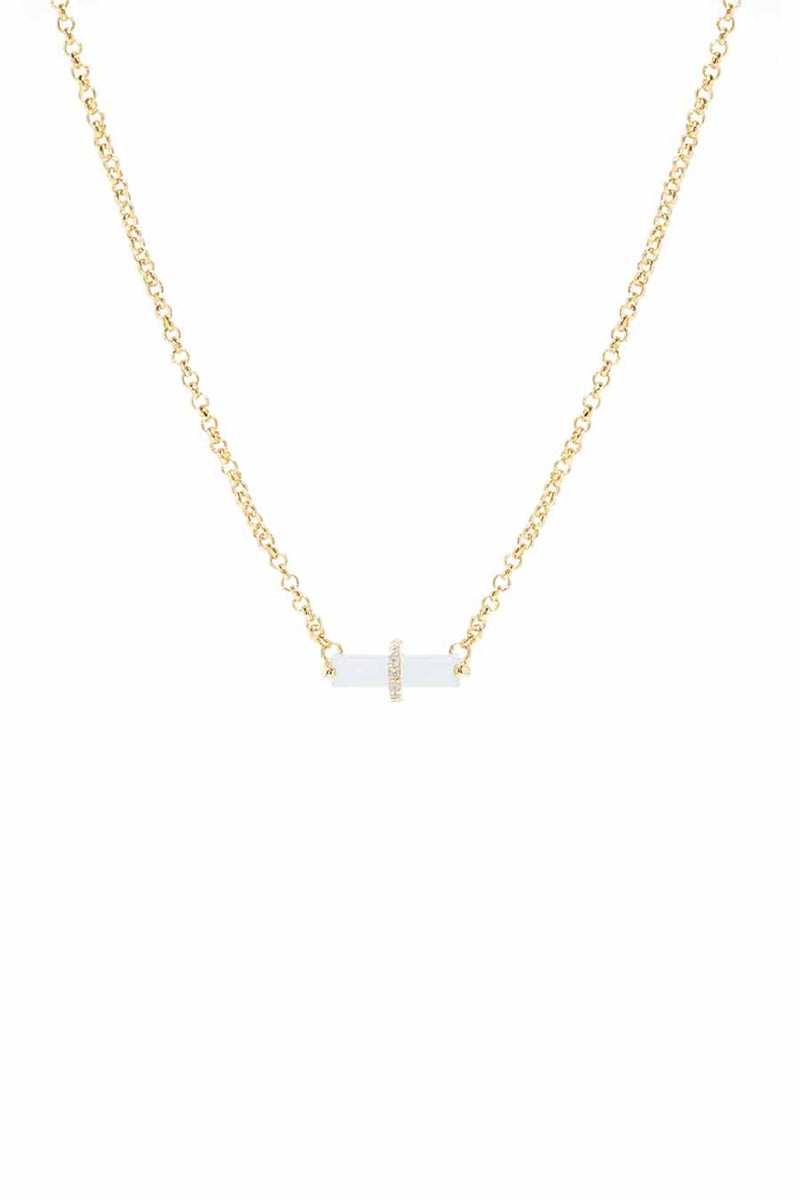 AVENTURA - LE COLLIER - CALCÉDOINE BLEUE