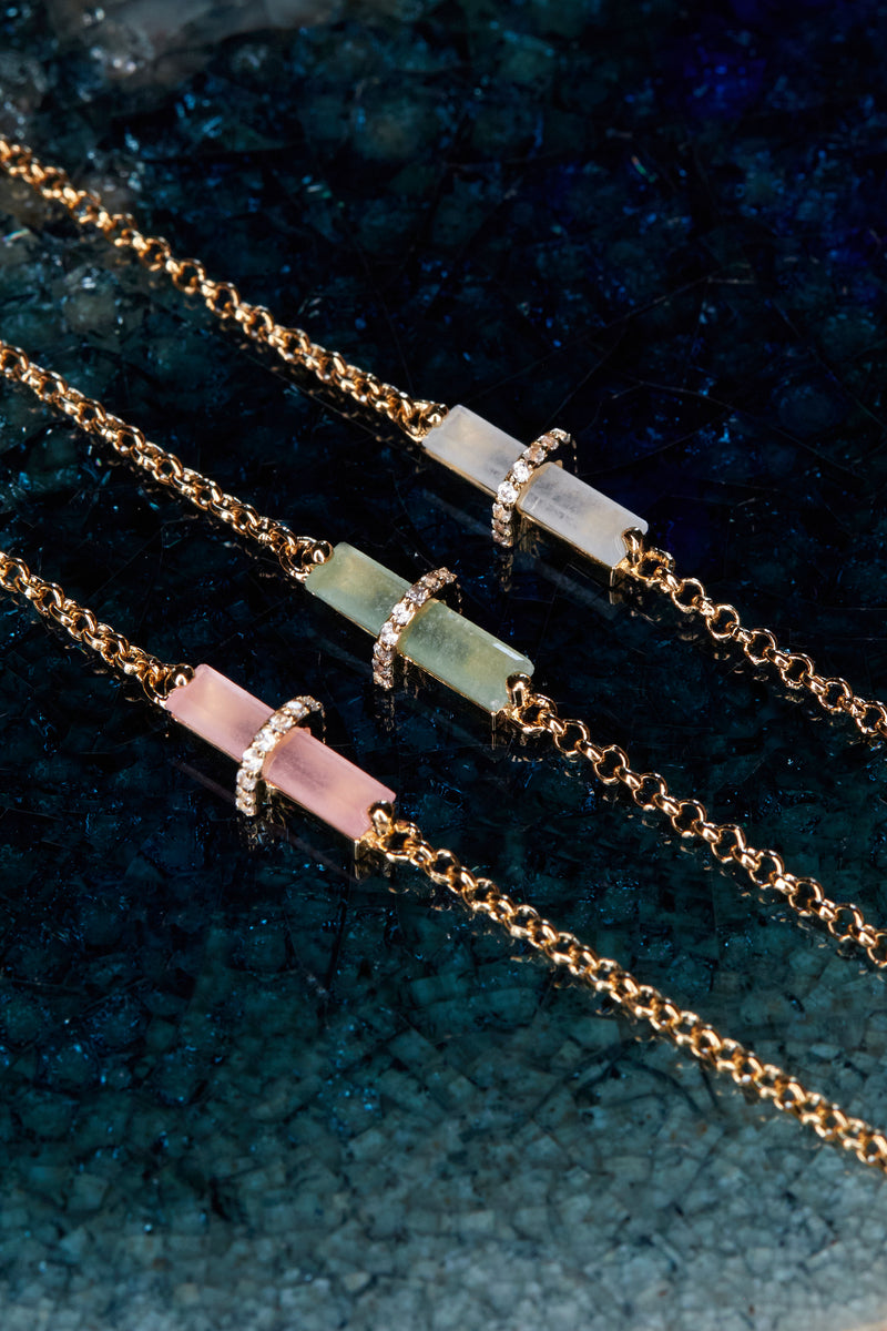 AVENTURA - LE BRACELET - CALCÉDOINE BLEUE