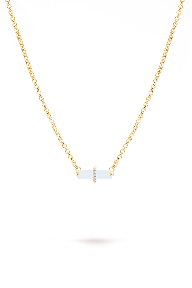 AVENTURA - LE COLLIER - CALCÉDOINE BLEUE