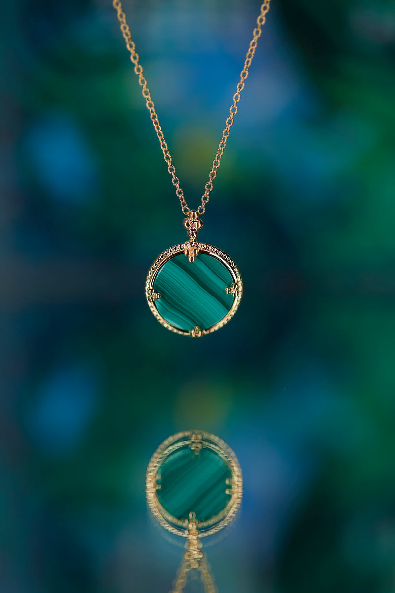 COLLIER ALHENA - MALACHITE