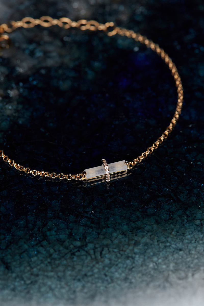 AVENTURA - LE BRACELET - CALCÉDOINE BLEUE