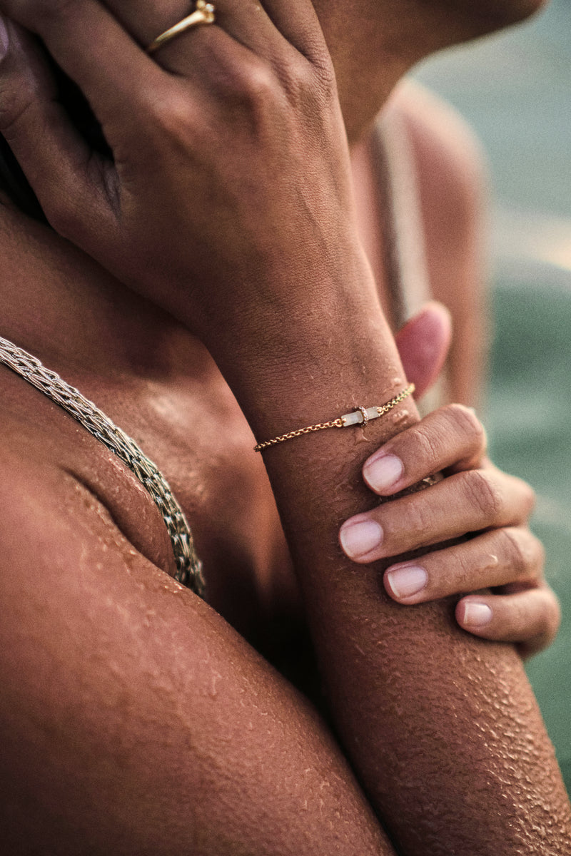 AVENTURA - LE BRACELET - CALCÉDOINE BLEUE